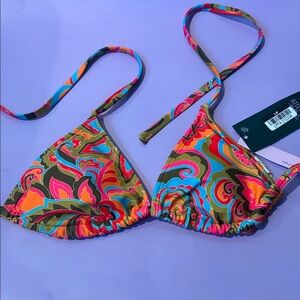 Wild Fable Colorful Patterned Bikini Top